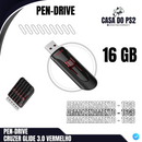 PEN-DRIVE CRUZER GLIDE 3.0 VERMELHO [ARMAZENAMENTO - 16GB] - CASA DO PS2